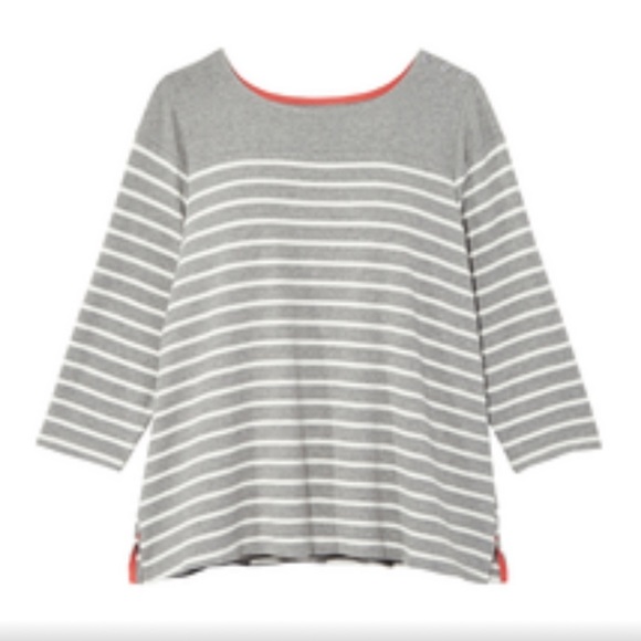 Molly & Isadora Nautical gray/white sweater - Picture 1 of 6